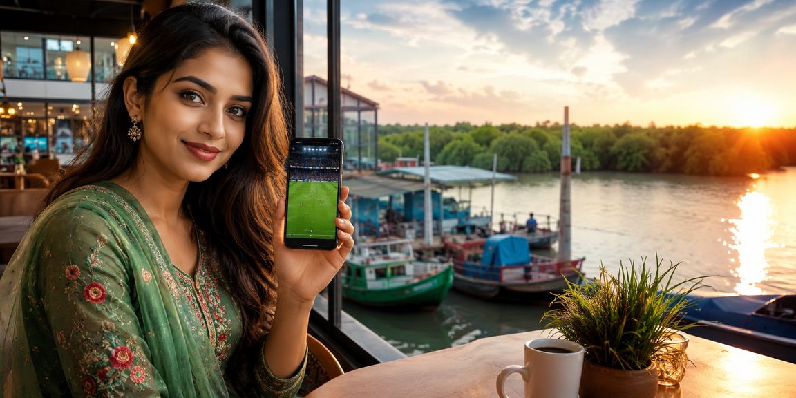 খুলনায় ফুটবল বেটিং — বাংলাদেশি মডেল ম্যাচ বিশ্লেষণ করছেন
